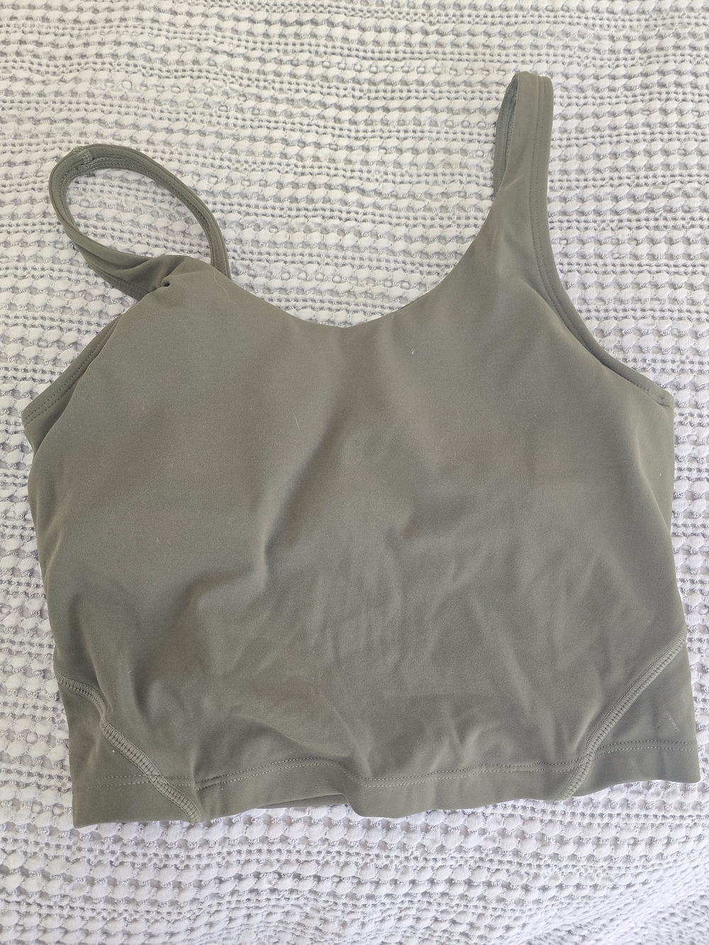 Acta Olive Green Cropped Tank Top